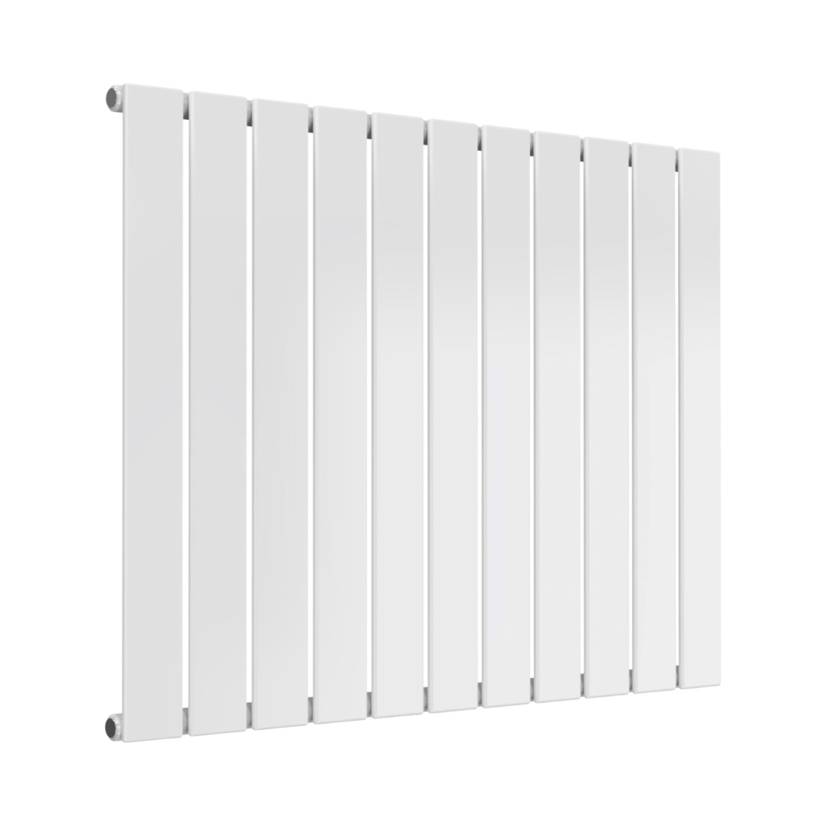 Cardiff single panel horizontal designer radiator in white 600mm high x 810mm wide