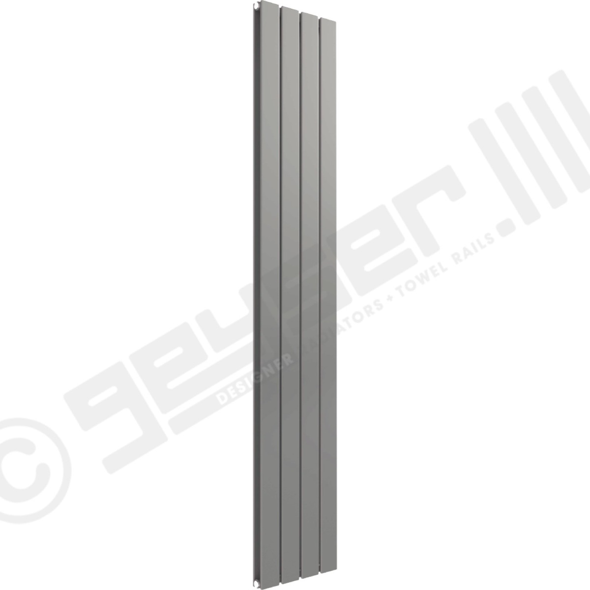Cardiff Special Vertical Double Panel Radiator 1800mm x 292mm in Window Grey RAL 7040