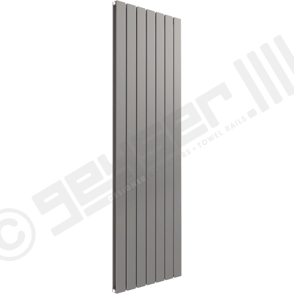 Cardiff Special Vertical Double Panel Radiator 1600mm x 514mm in Window Grey RAL 7040