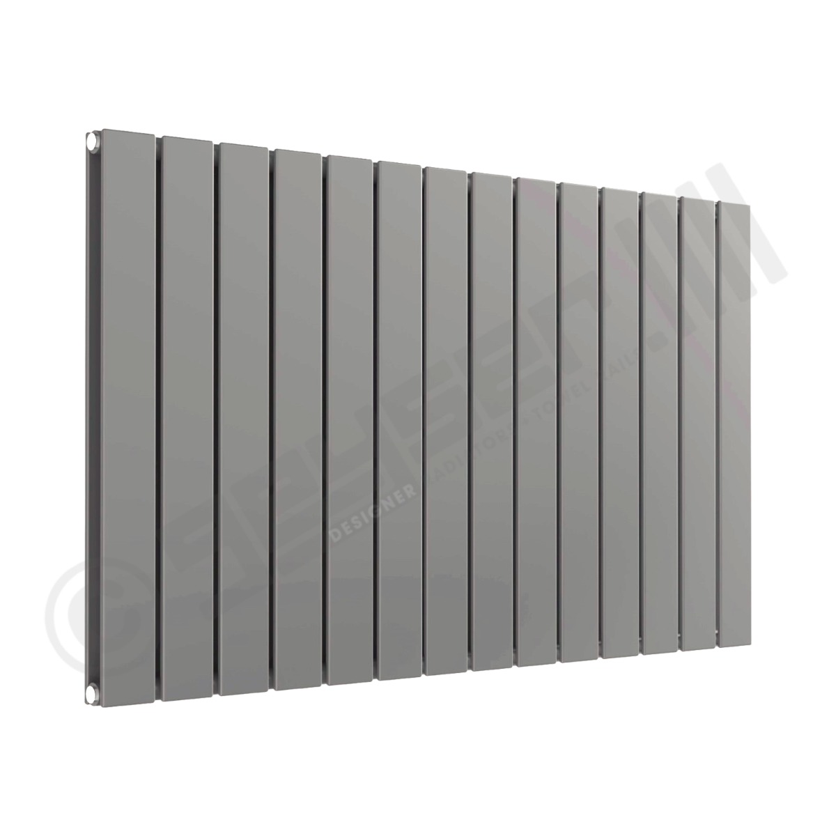 Cardiff Special Flat Horizontal Double Panel Designer Radiator 600mm x 1032mm in Window Grey RAL 7040