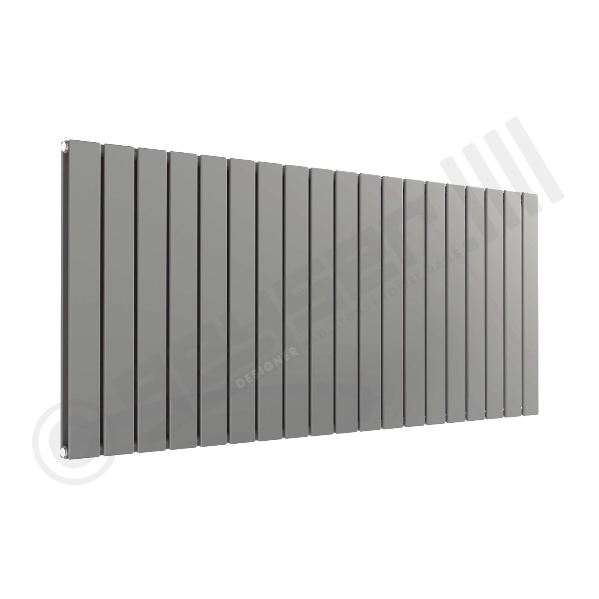 Cardiff Special Flat Horizontal Double Panel Designer Radiator 600mm x 1402mm in Window Grey RAL 7040