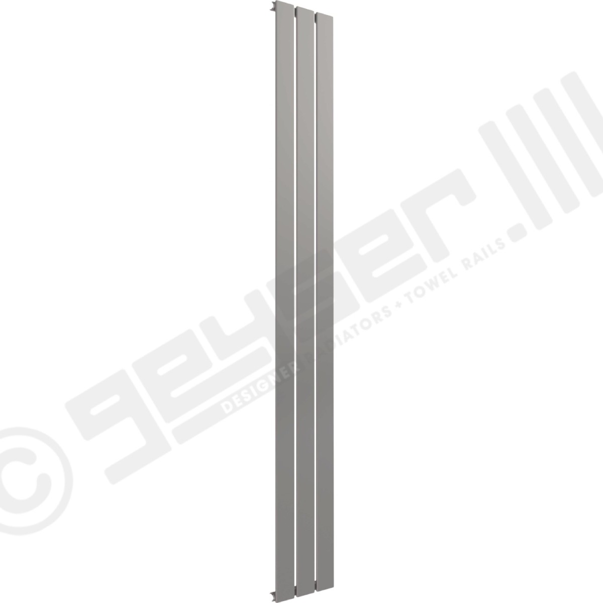 Cardiff Special Vertical Single Panel Radiator 1600mm x 218mm in Window Grey RAL 7040