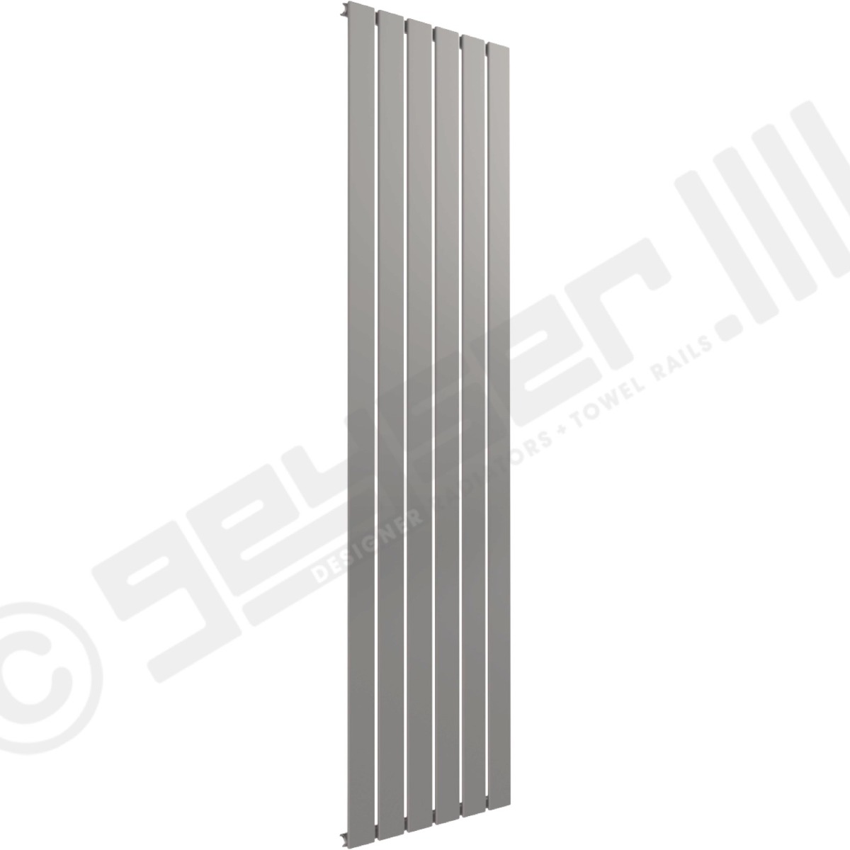 Cardiff Special Vertical Single Panel Radiator 1600mm x 440mm in Window Grey RAL 7040