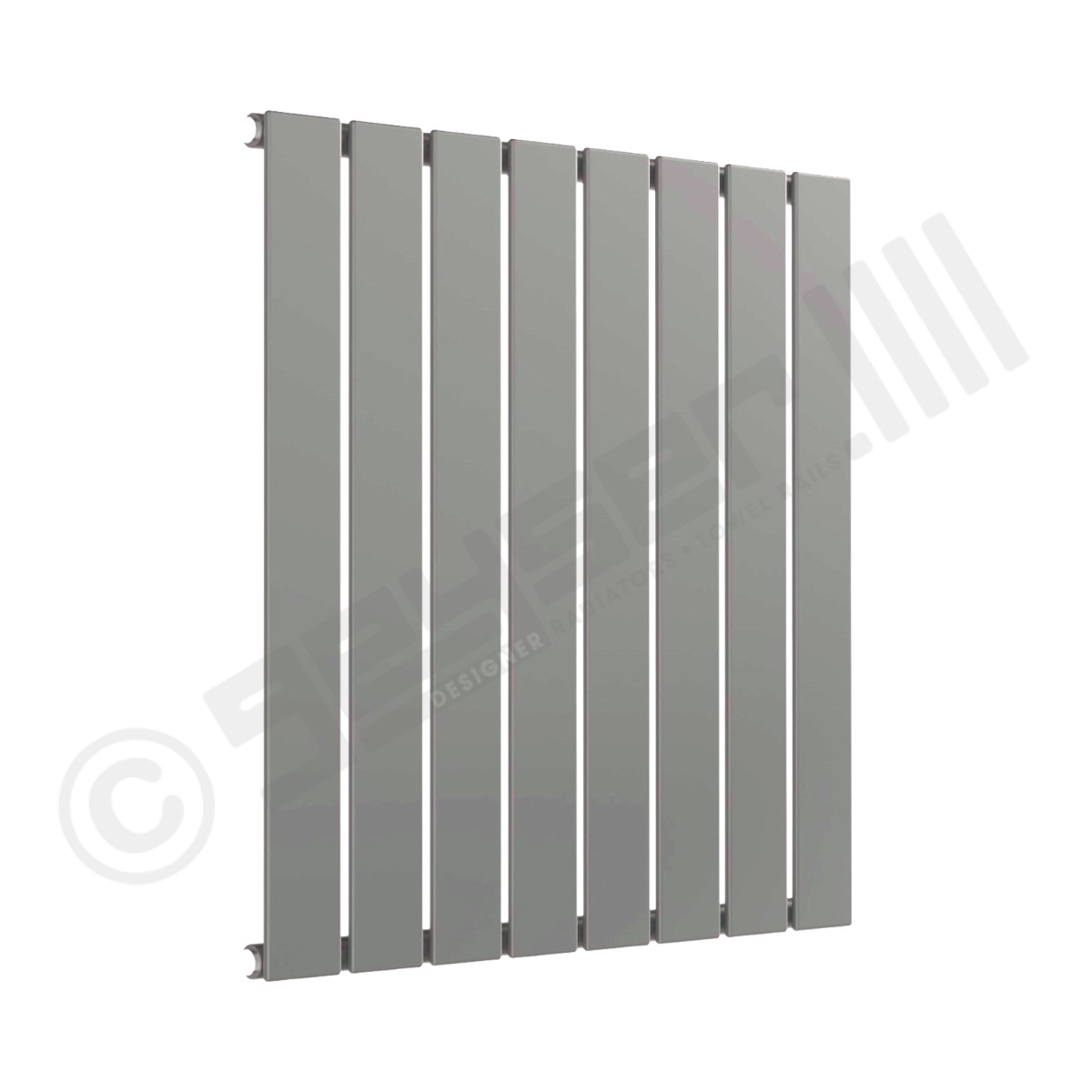 Cardiff Special Flat Horizontal Single Panel Designer Radiator 600mm x 588mm in Window Grey RAL 7040