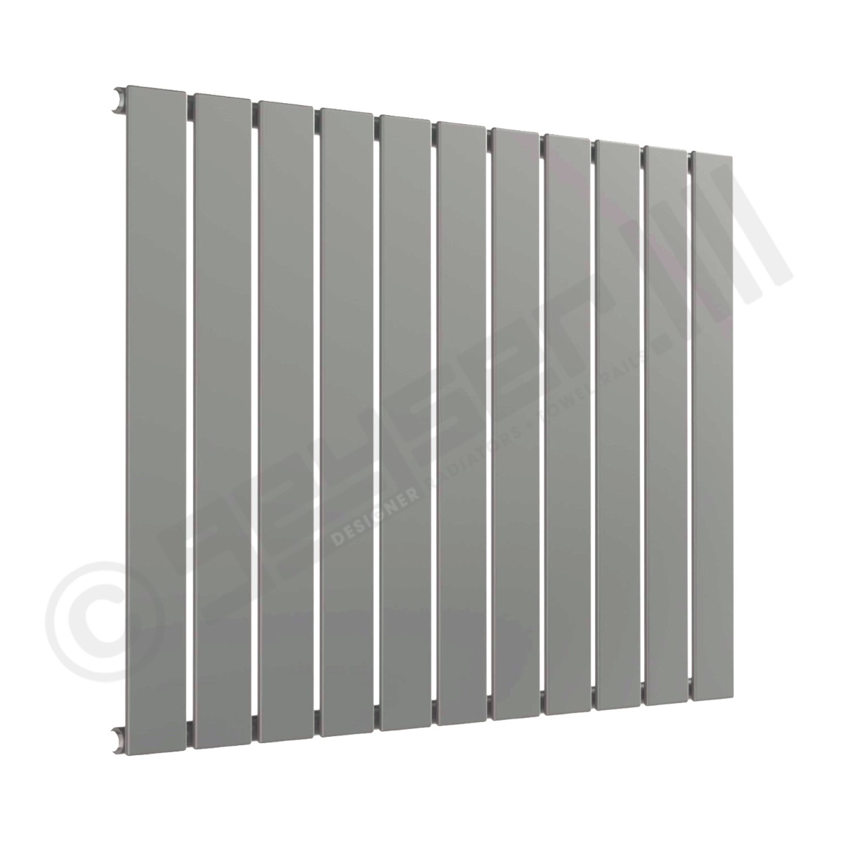 Cardiff Special Flat Horizontal Single Panel Designer Radiator 600mm x 810mm in Window Grey RAL 7040