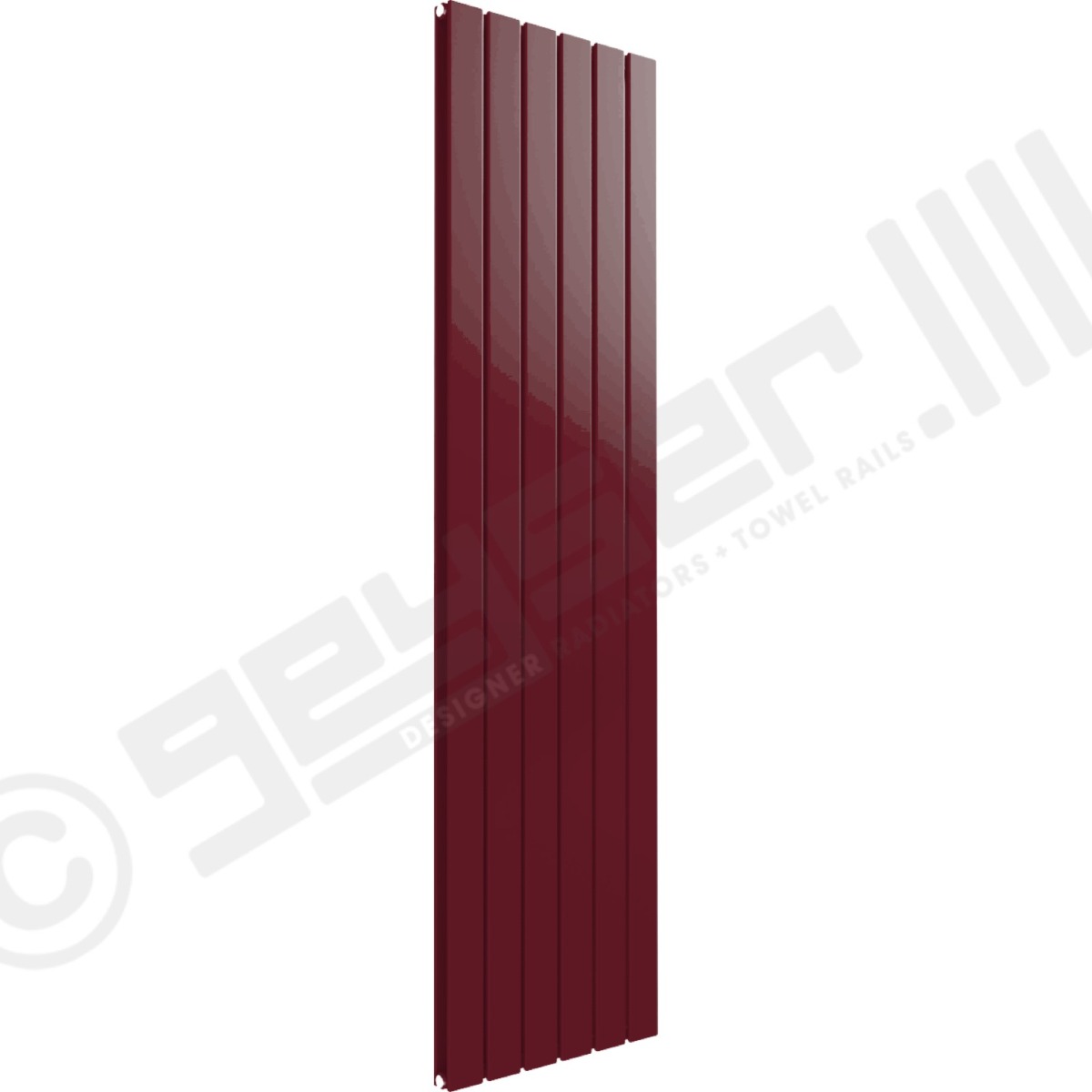 Cardiff Special Vertical Double Panel Radiator 1600mm x 440mm in Wine Red RAL 3005