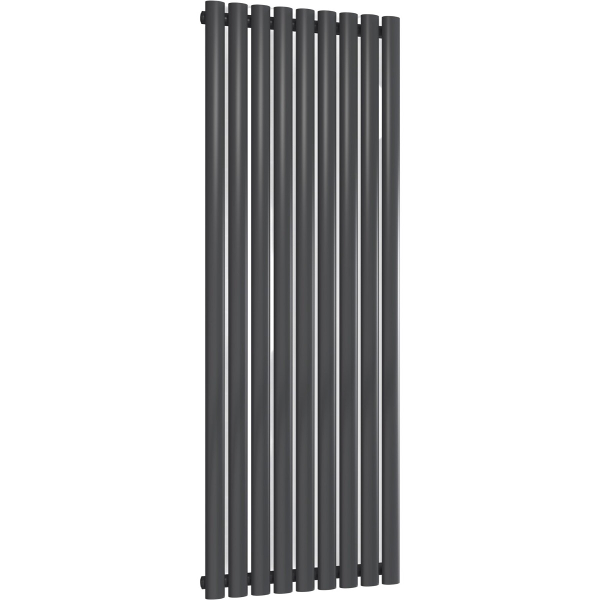 Chelsea Oval Anthracite Single Panel Vertical Mild Steel Designer Radiator 1500mm High x 531mm Wide