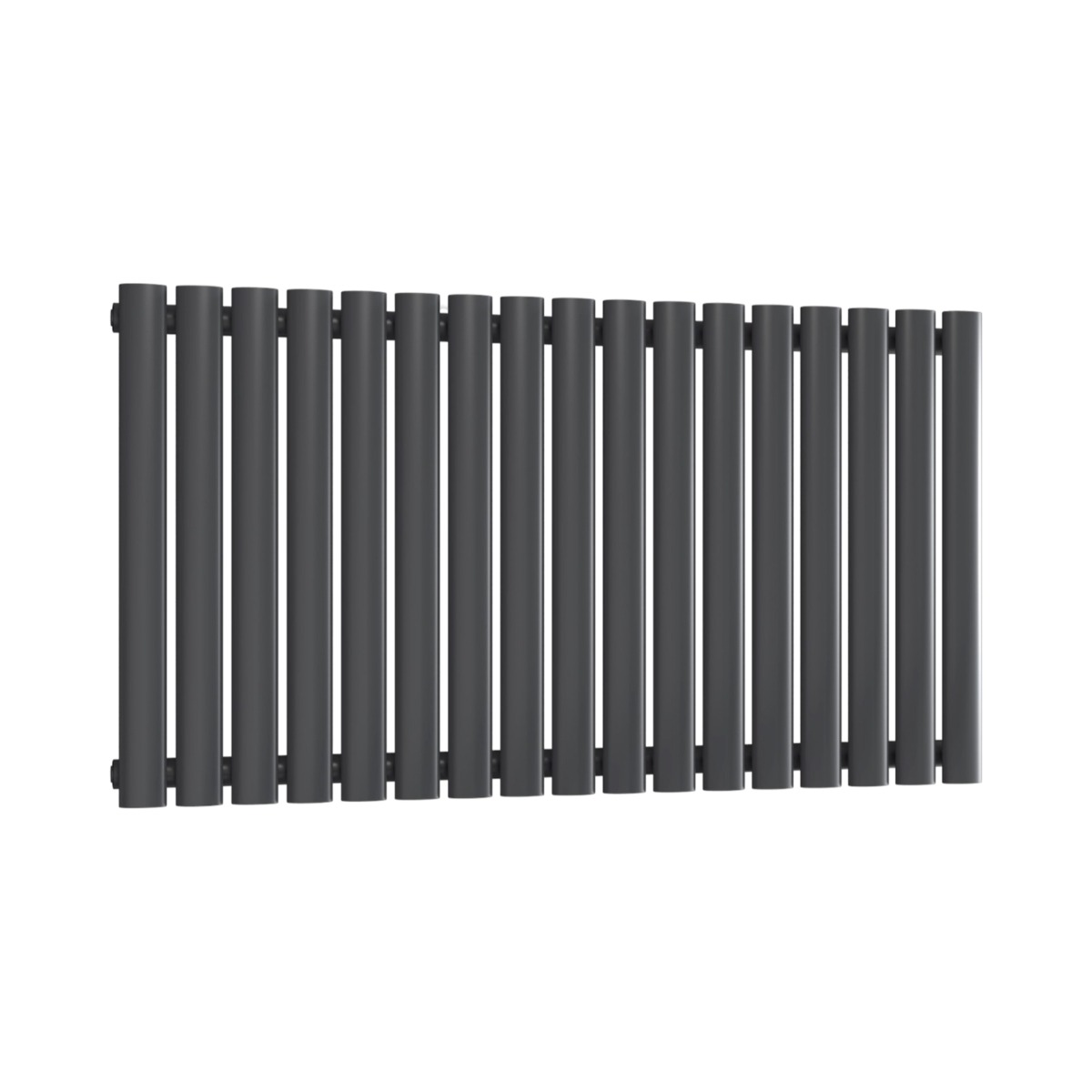 Chelsea Oval Anthracite Single Panel Horizontal Mild Steel Designer Radiator 550mm High x 1003mm Wide