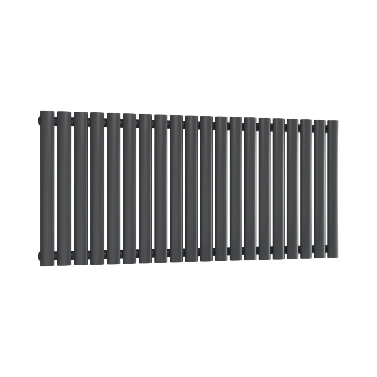 Chelsea Oval Anthracite Single Panel Horizontal Mild Steel Designer Radiator 550mm High x 1180mm Wide