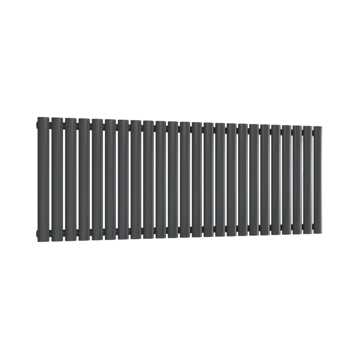 Chelsea Oval Anthracite Single Panel Horizontal Mild Steel Designer Radiator 550mm High x 1416mm Wide