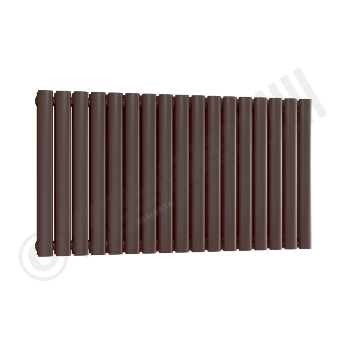 Chelsea Special Double Panel Horizontal Radiator 550mm x 1003mm in Chocolate Brown RAL 8017