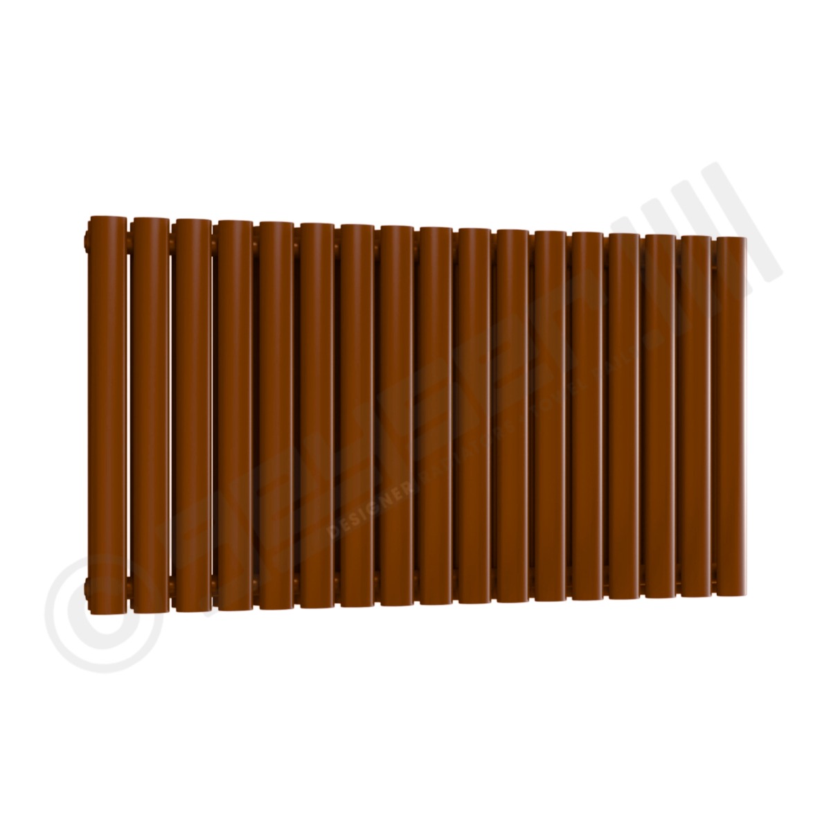 Chelsea Special Double Panel Horizontal Radiator 550mm x 1003mm in Clay Brown RAL 8003