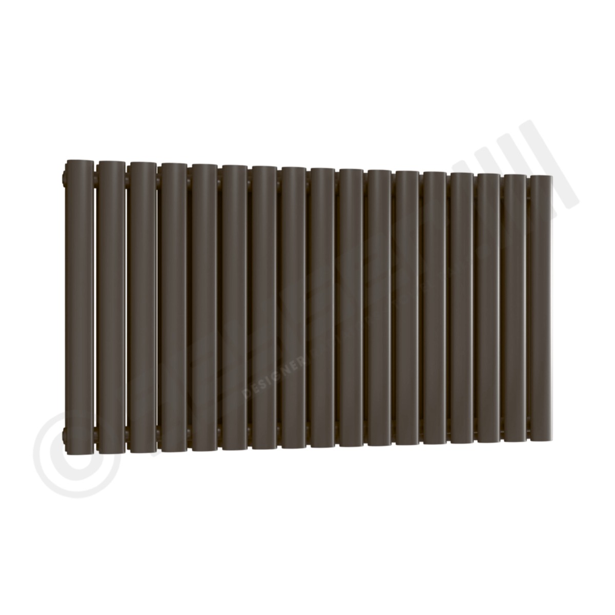 Chelsea Special Double Panel Horizontal Radiator 550mm x 1003mm in Grey Brown RAL 8019