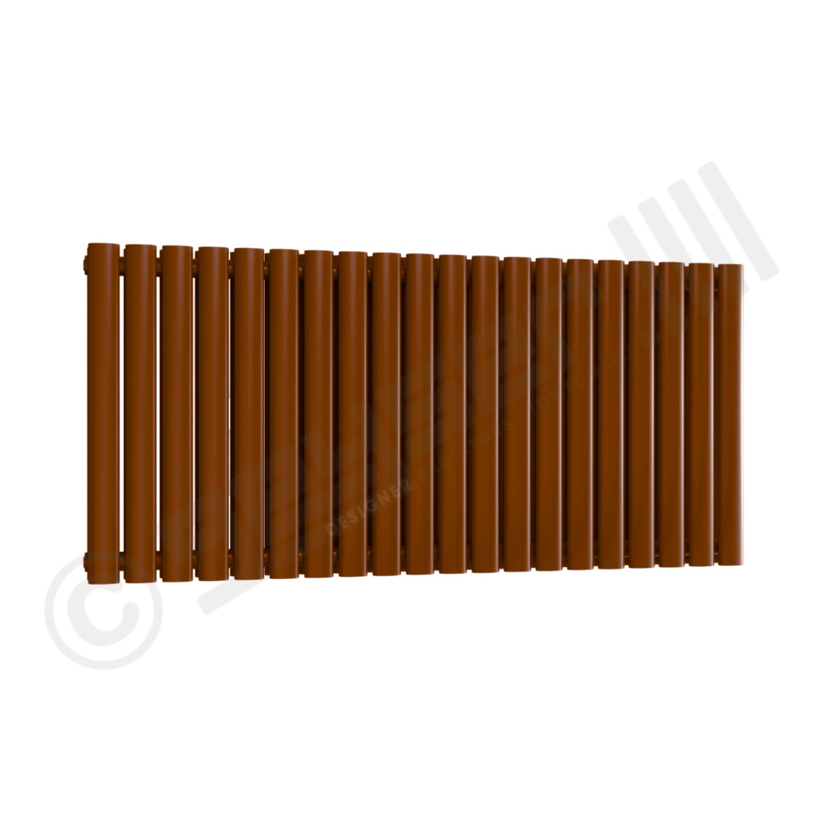Chelsea Special Double Panel Horizontal Radiator 550mm x 1180mm in Clay Brown RAL 8003