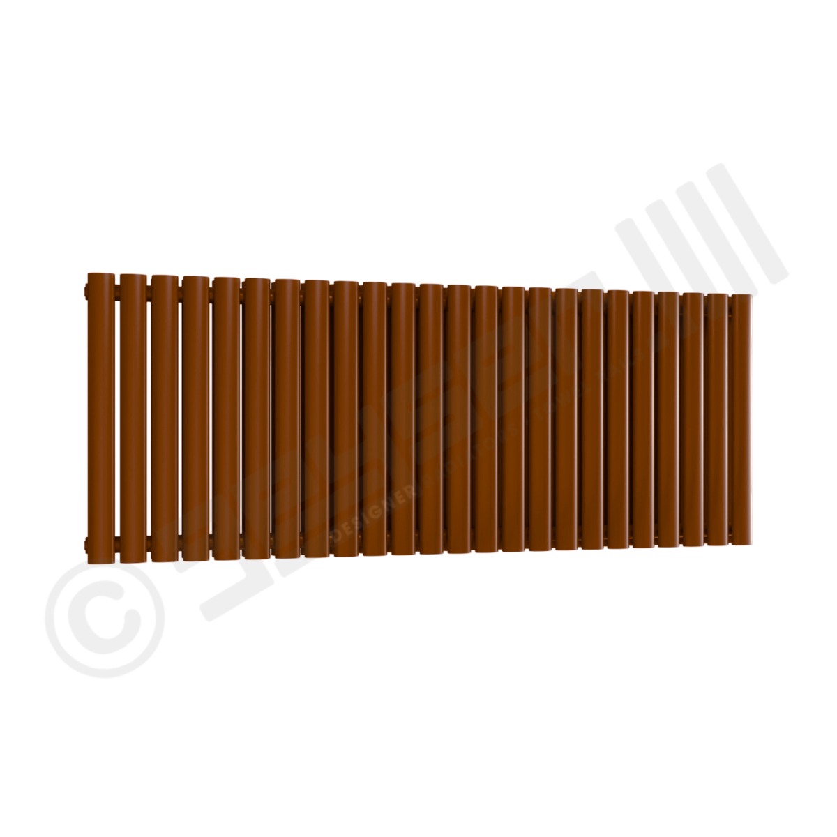 Chelsea Special Double Panel Horizontal Radiator 550mm x 1416mm in Clay Brown RAL 8003