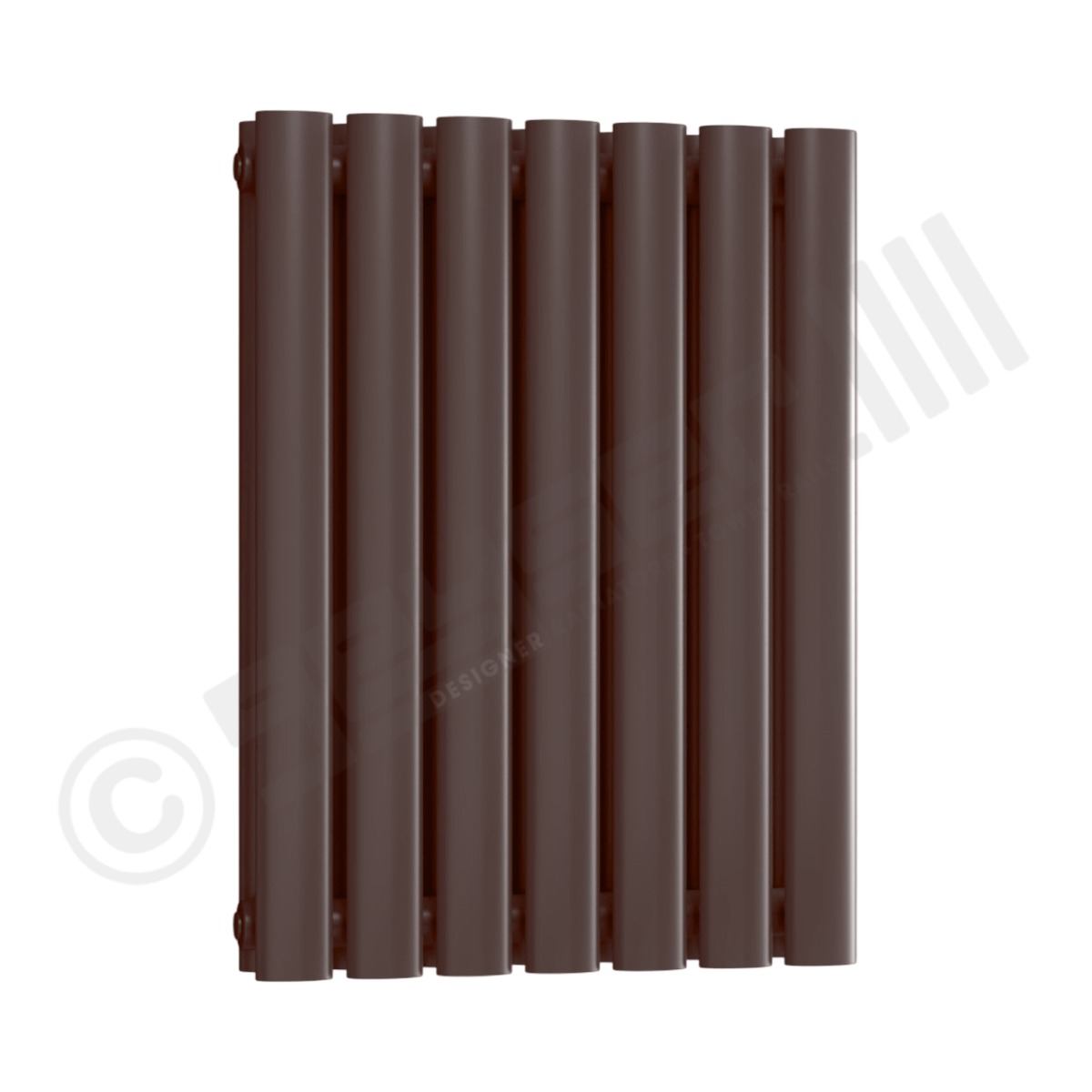 Chelsea Special Double Panel Horizontal Radiator 550mm x 413mm in Chocolate Brown RAL 8017