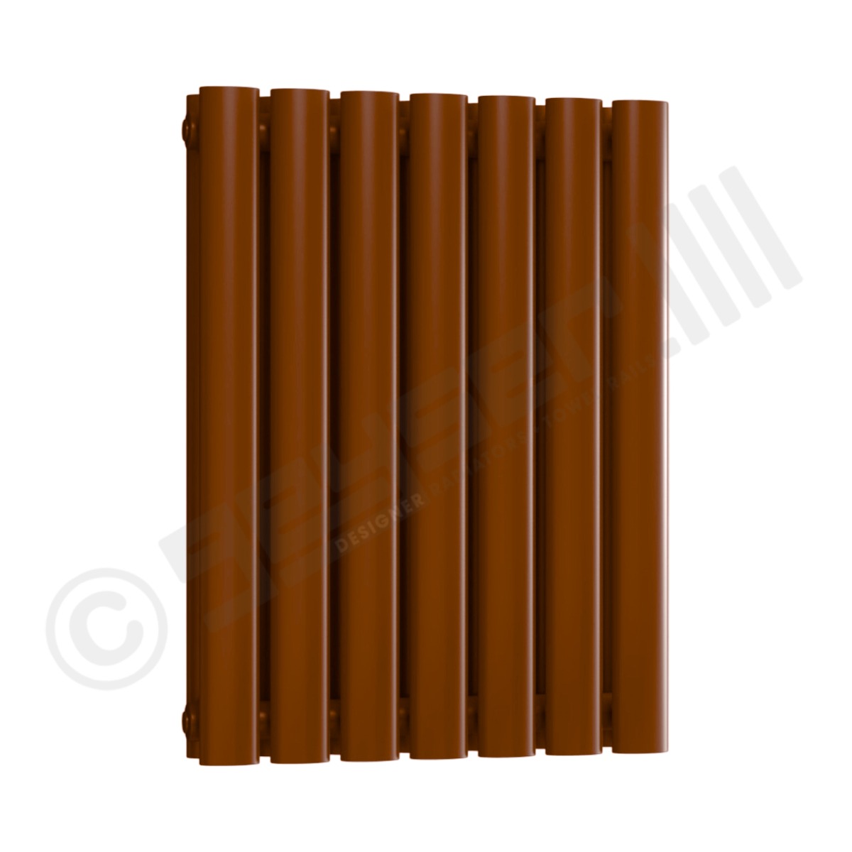 Chelsea Special Double Panel Horizontal Radiator 550mm x 413mm in Clay Brown RAL 8003