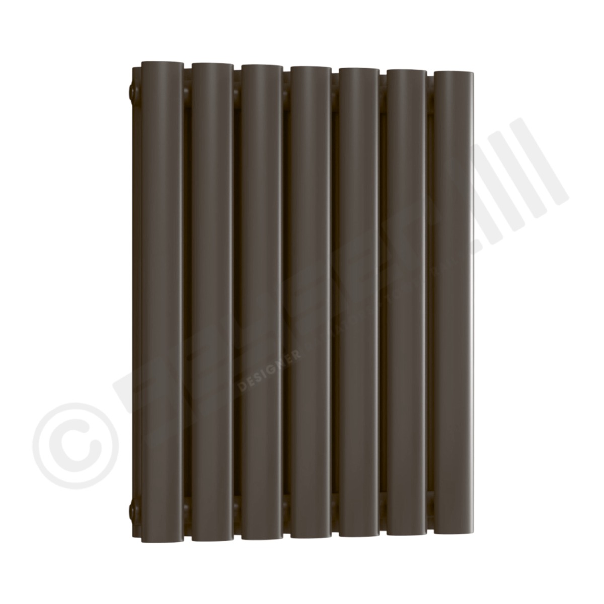 Chelsea Special Double Panel Horizontal Radiator 550mm x 413mm in Grey Brown RAL 8019