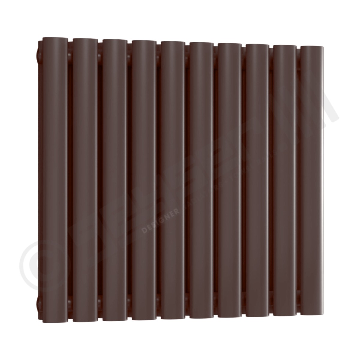 Chelsea Special Double Panel Horizontal Radiator 550mm x 590mm in Chocolate Brown RAL 8017