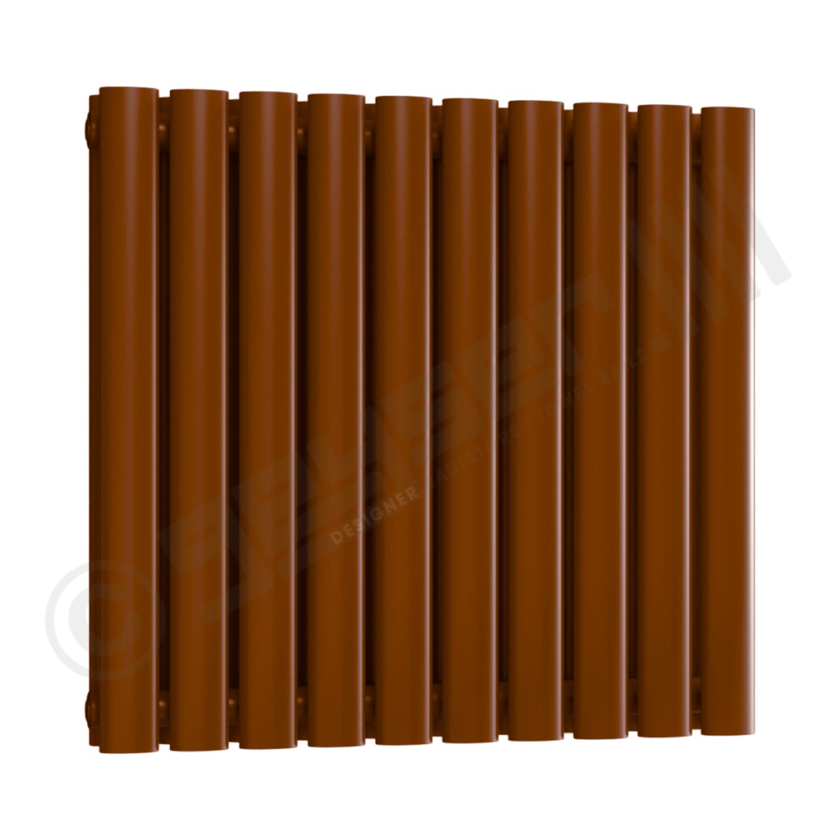 Chelsea Special Double Panel Horizontal Radiator 550mm x 590mm in Clay Brown RAL 8003
