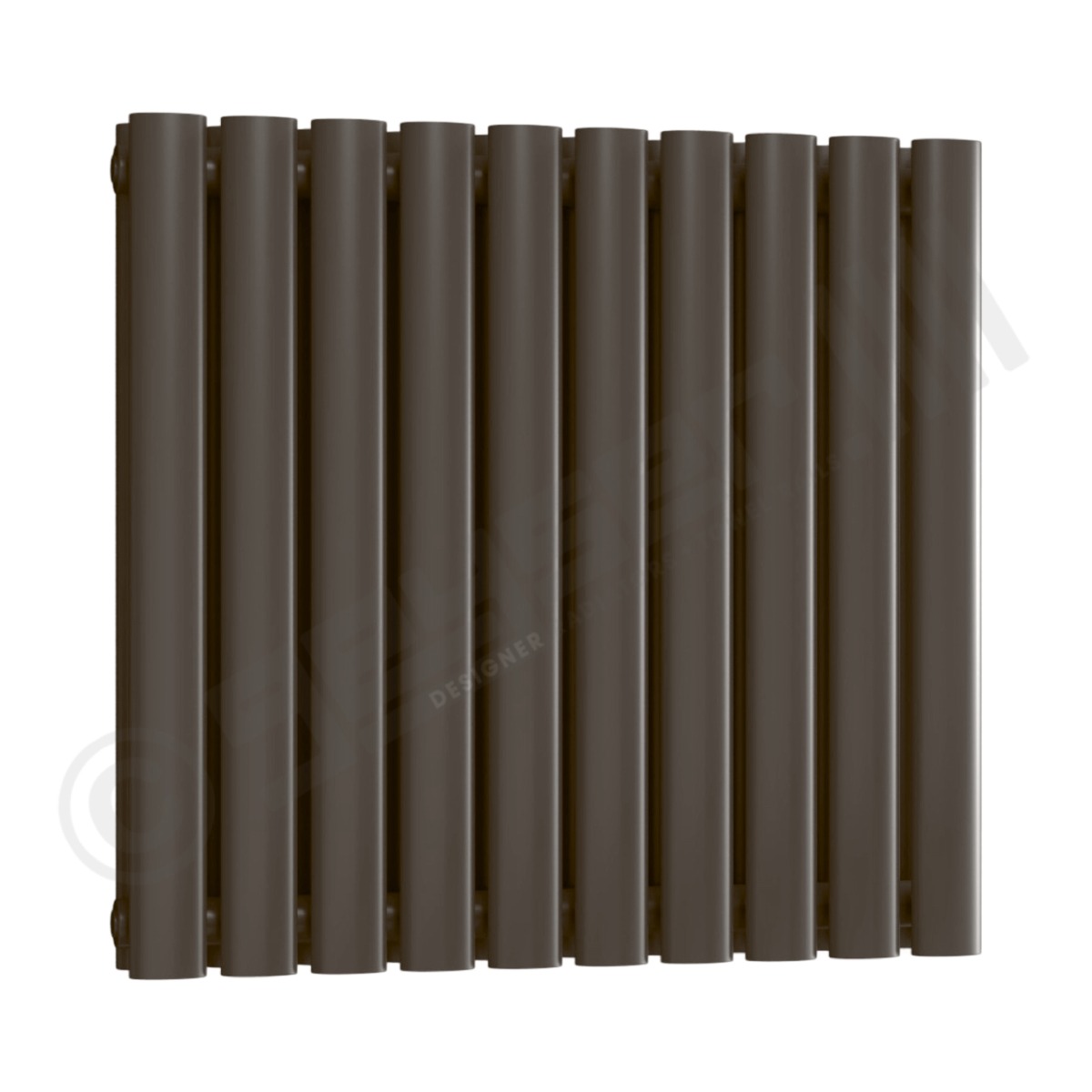 Chelsea Special Double Panel Horizontal Radiator 550mm x 590mm in Grey Brown RAL 8019