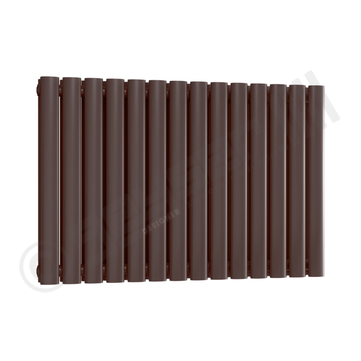 Chelsea Special Double Panel Horizontal Radiator 550mm x 826mm in Chocolate Brown RAL 8017