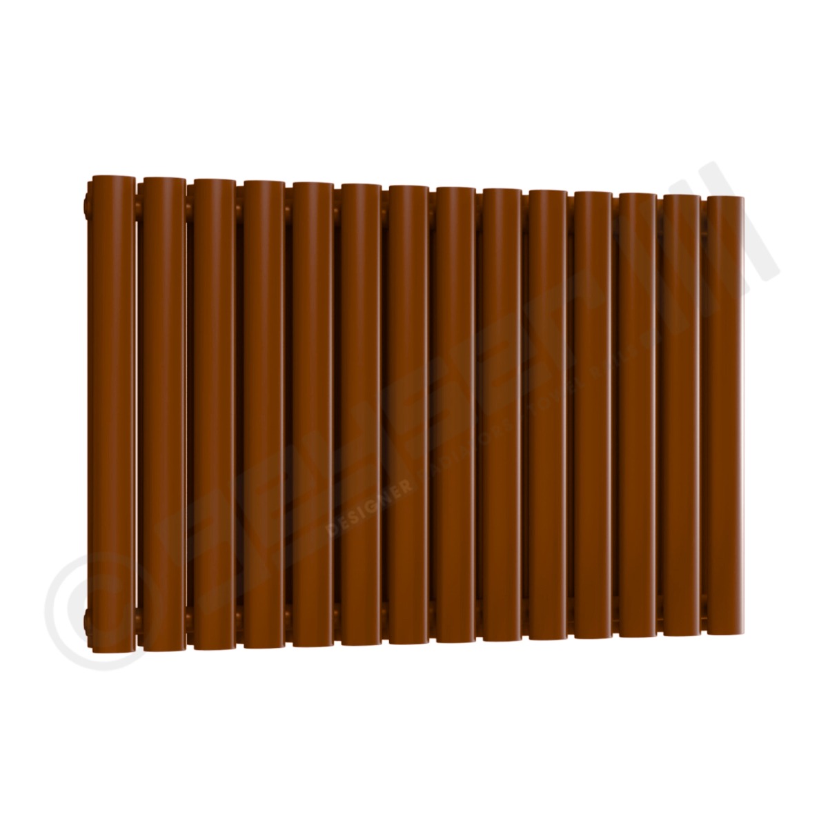 Chelsea Special Double Panel Horizontal Radiator 550mm x 826mm in Clay Brown RAL 8003