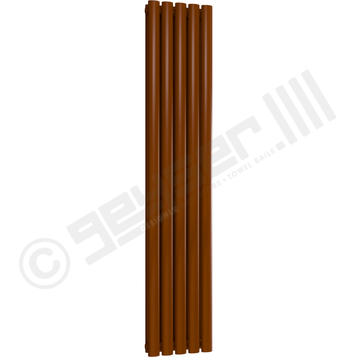 Chelsea Special Double Panel Vertical Radiator 1800mm x 295mm in Clay Brown RAL 8003