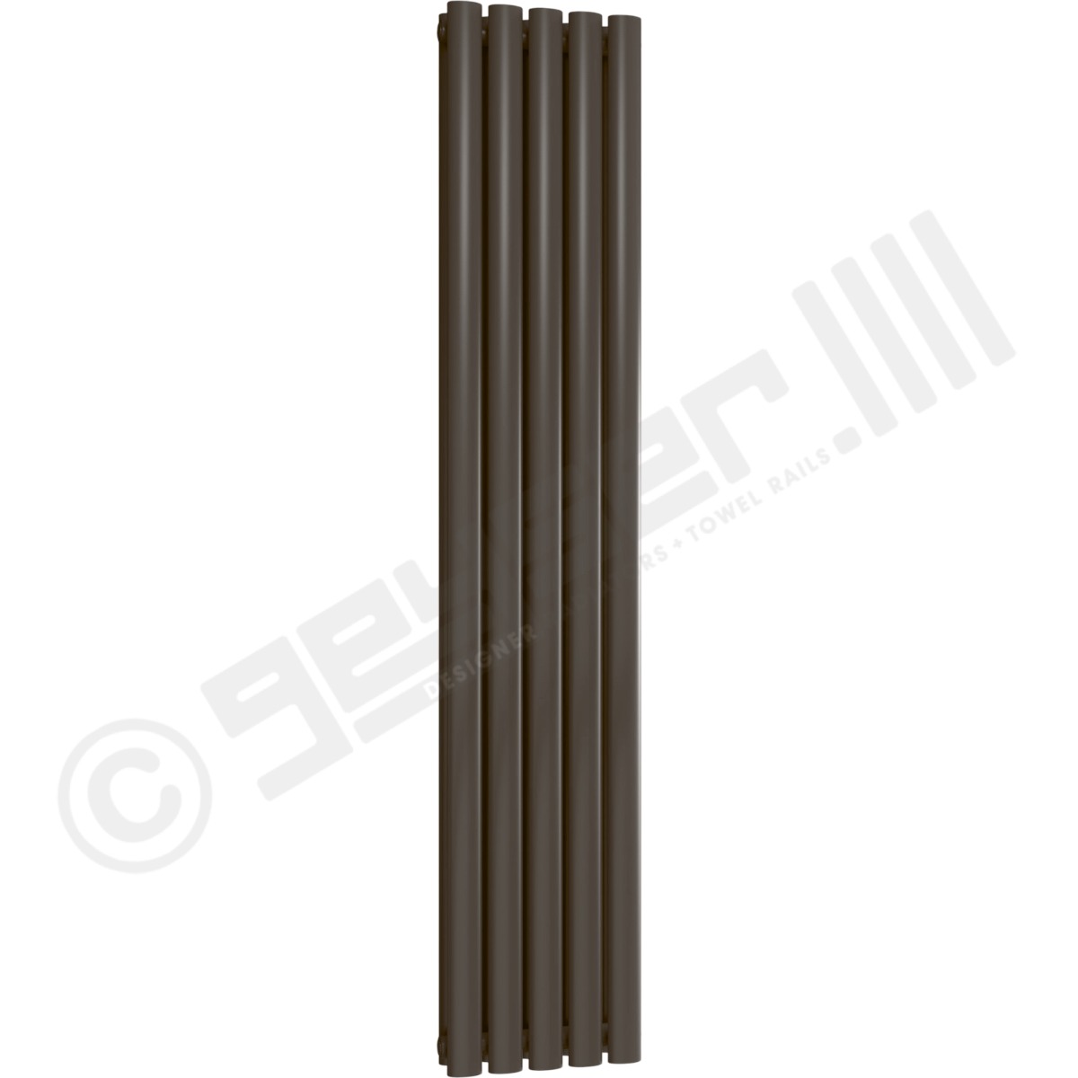 Chelsea Special Double Panel Vertical Radiator 1500mm x 295mm in Grey Brown RAL 8019