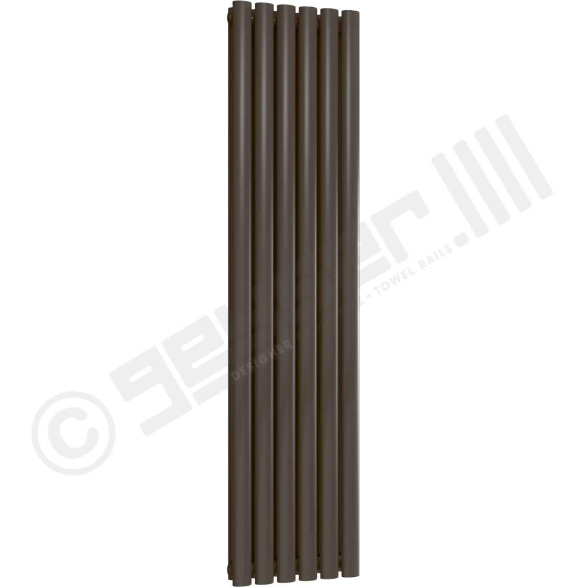 Chelsea Special Double Panel Vertical Radiator 1500mm x 354mm in Grey Brown RAL 8019
