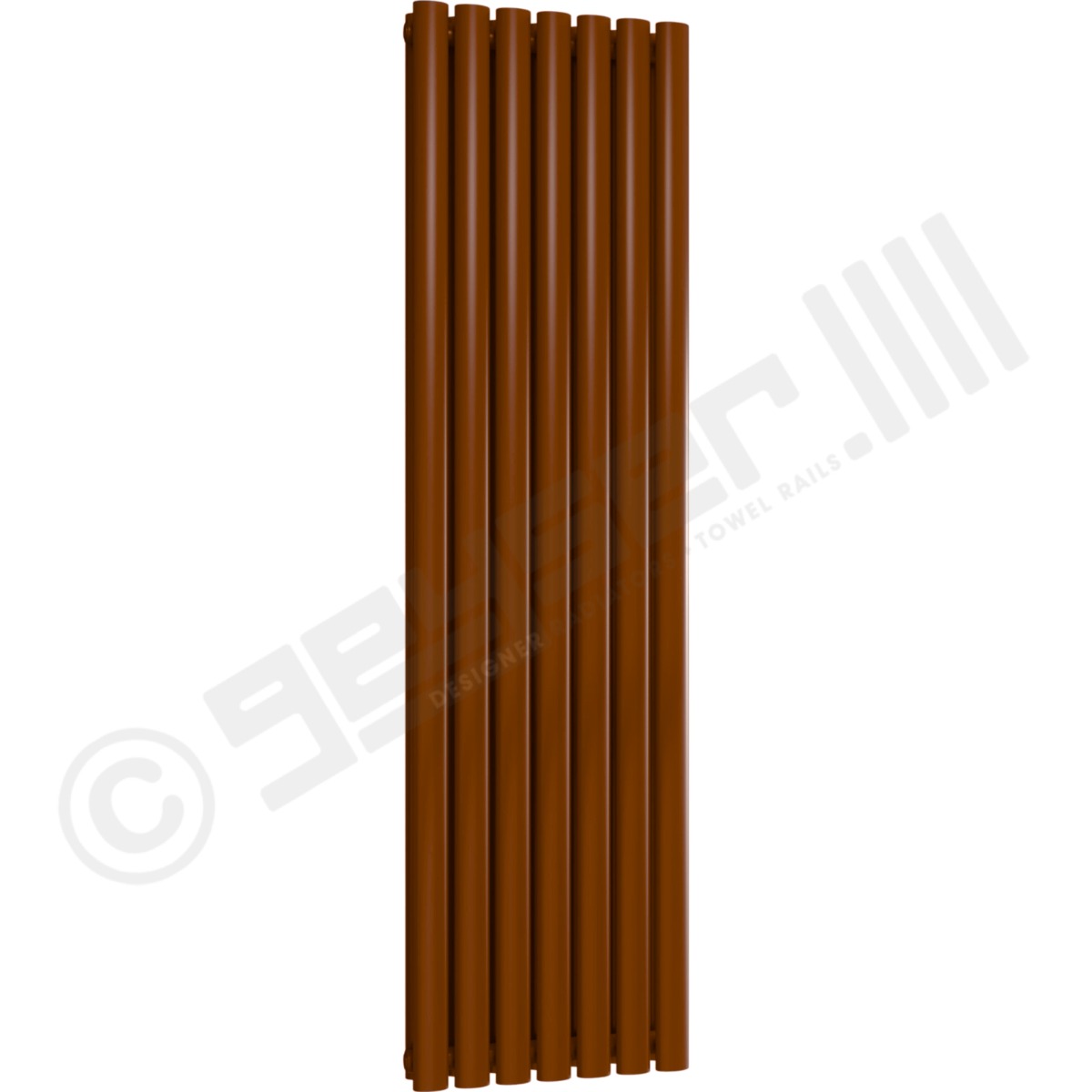 Chelsea Special Double Panel Vertical Radiator 1800mm x 413mm in Clay Brown RAL 8003