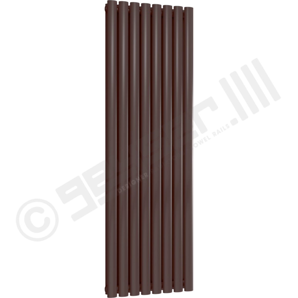 Chelsea Special Double Panel Vertical Radiator 1800mm x 472mm in Chocolate Brown RAL 8017