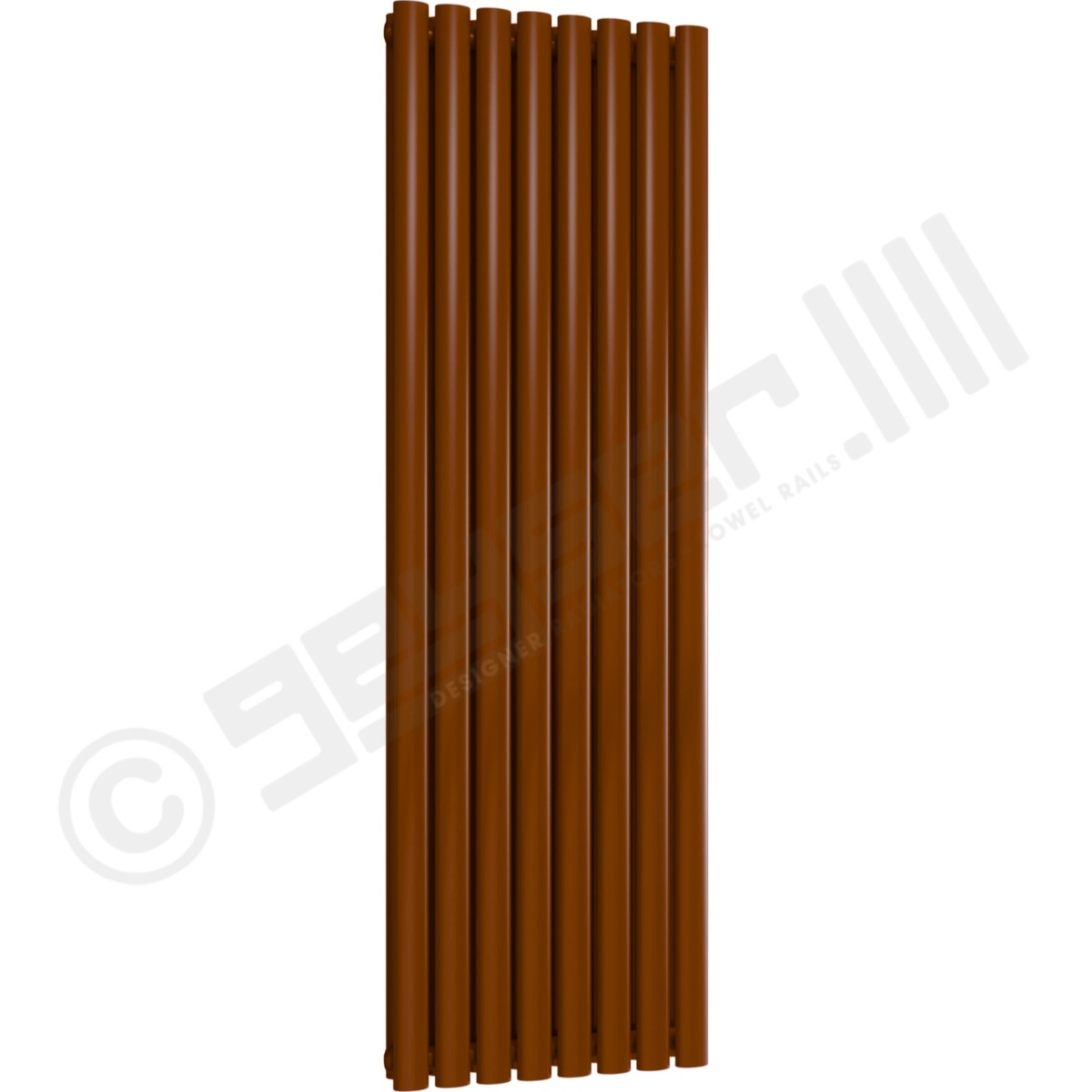 Chelsea Special Double Panel Vertical Radiator 1500mm x 472mm in Clay Brown RAL 8003