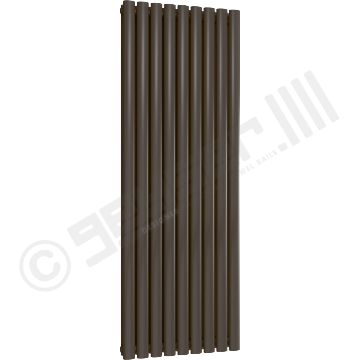Chelsea Special Double Panel Vertical Radiator 1500mm x 531mm in Grey Brown RAL 8019