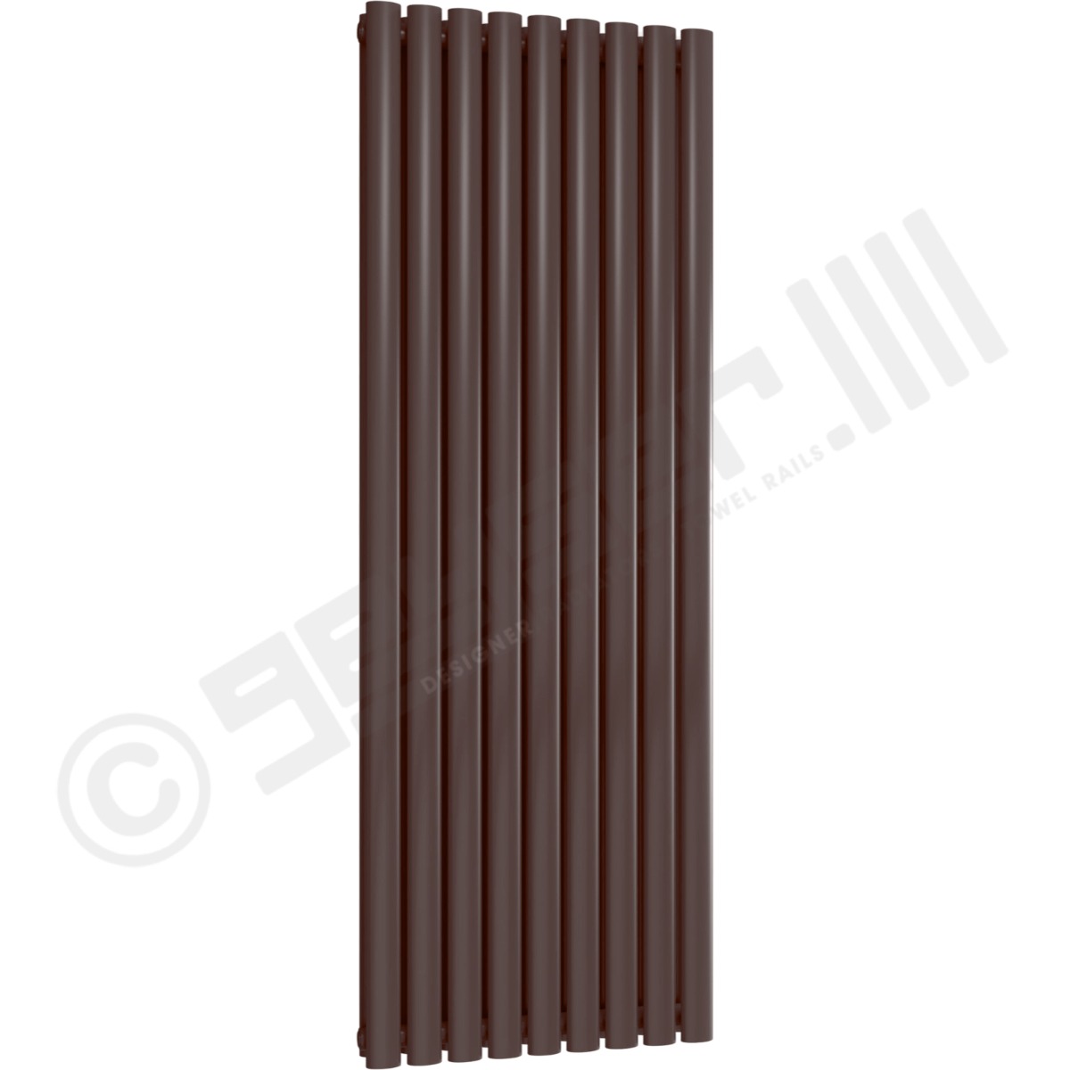 Chelsea Special Double Panel Vertical Radiator 1800mm x 531mm in Chocolate Brown RAL 8017