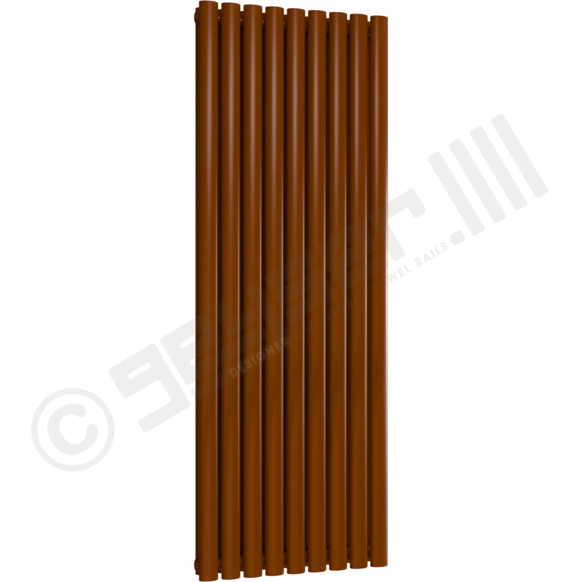Chelsea Special Double Panel Vertical Radiator 1800mm x 531mm in Clay Brown RAL 8003