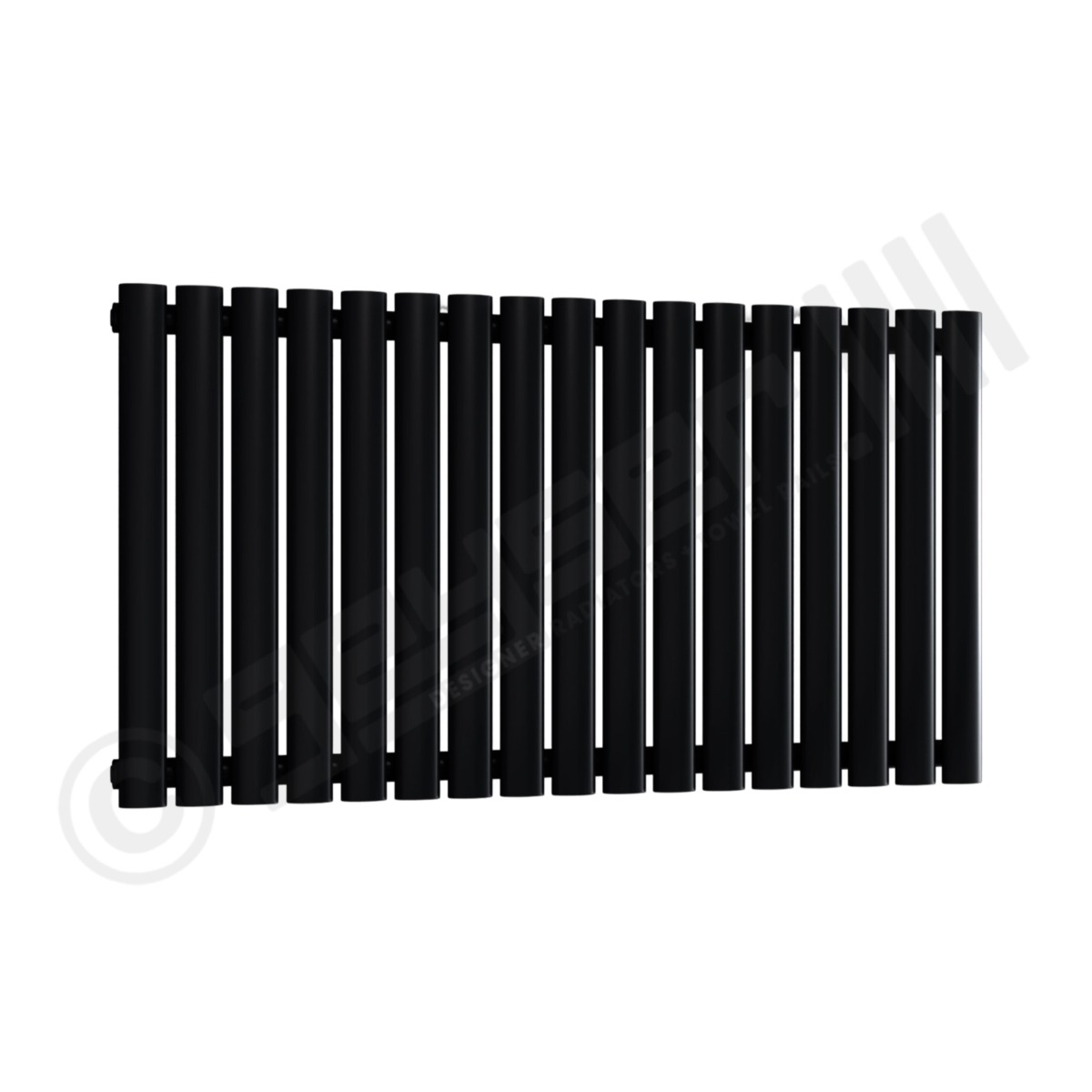 Chelsea Special Single Panel Horizontal Radiator 550mm x 1003mm in Jet Black RAL 9005