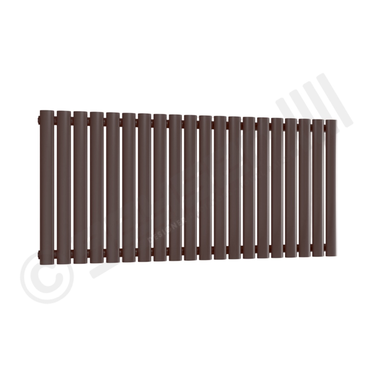 Chelsea Special Single Panel Horizontal Radiator 550mm x 1180mm in Chocolate Brown RAL 8017