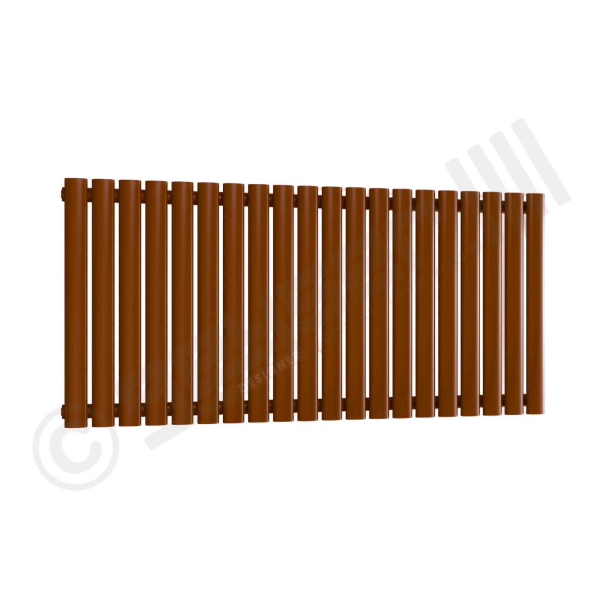 Chelsea Special Single Panel Horizontal Radiator 550mm x 1180mm in Clay Brown RAL 8003