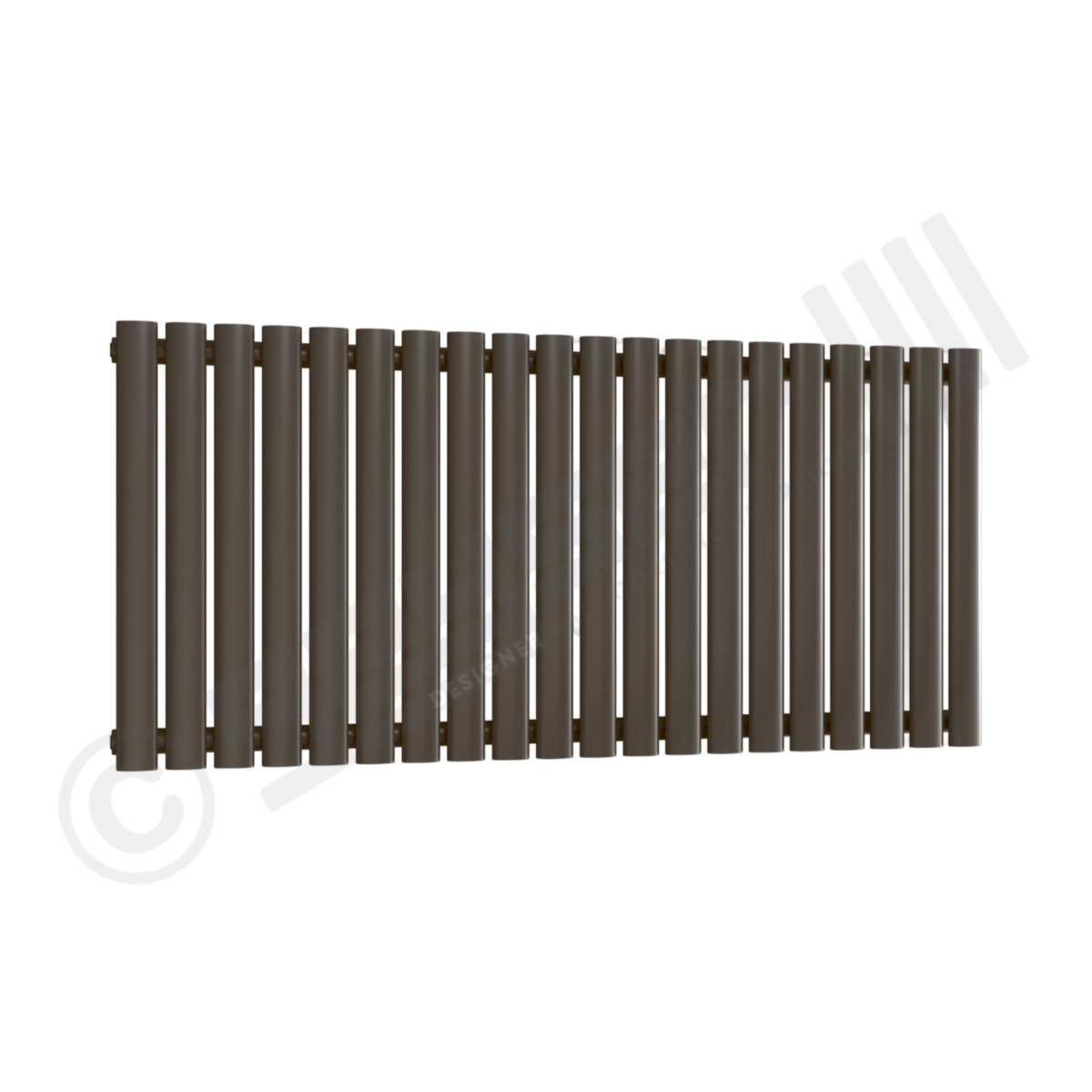 Chelsea Special Single Panel Horizontal Radiator 550mm x 1180mm in Grey Brown RAL 8019
