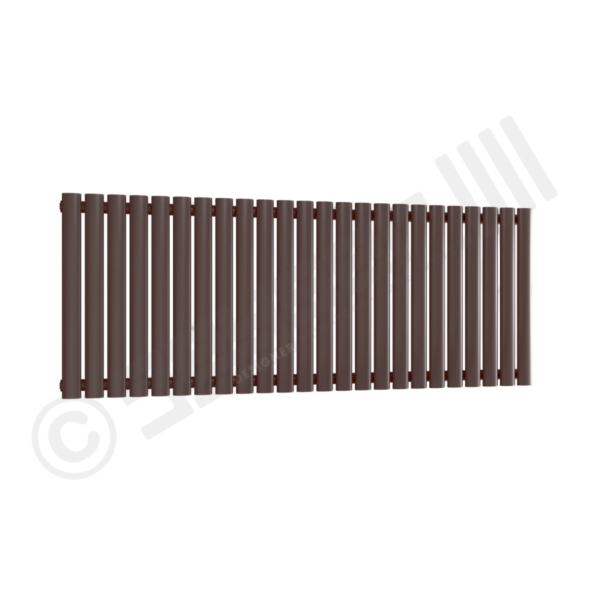 Chelsea Special Single Panel Horizontal Radiator 550mm x 1416mm in Chocolate Brown RAL 8017