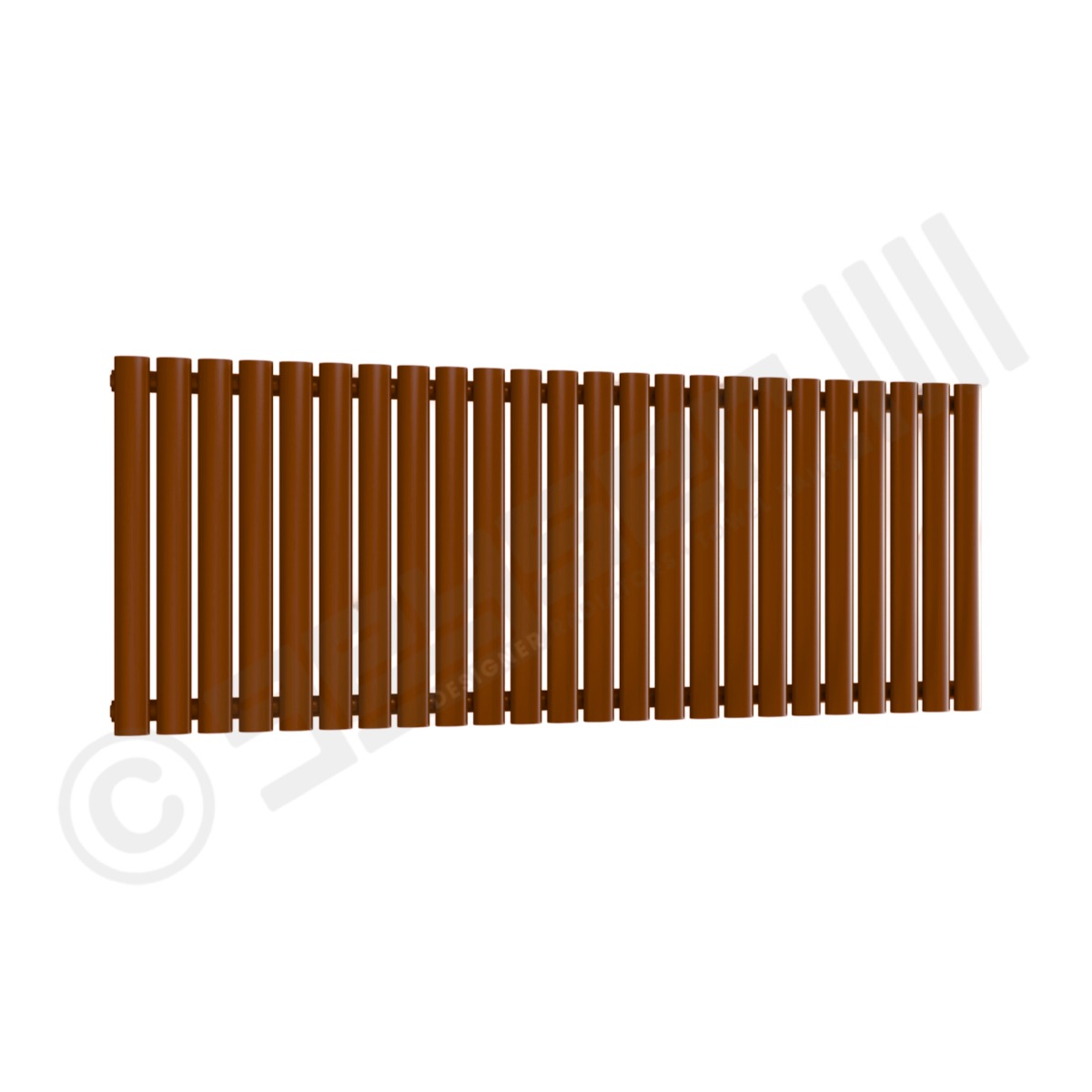 Chelsea Special Single Panel Horizontal Radiator 550mm x 1416mm in Clay Brown RAL 8003
