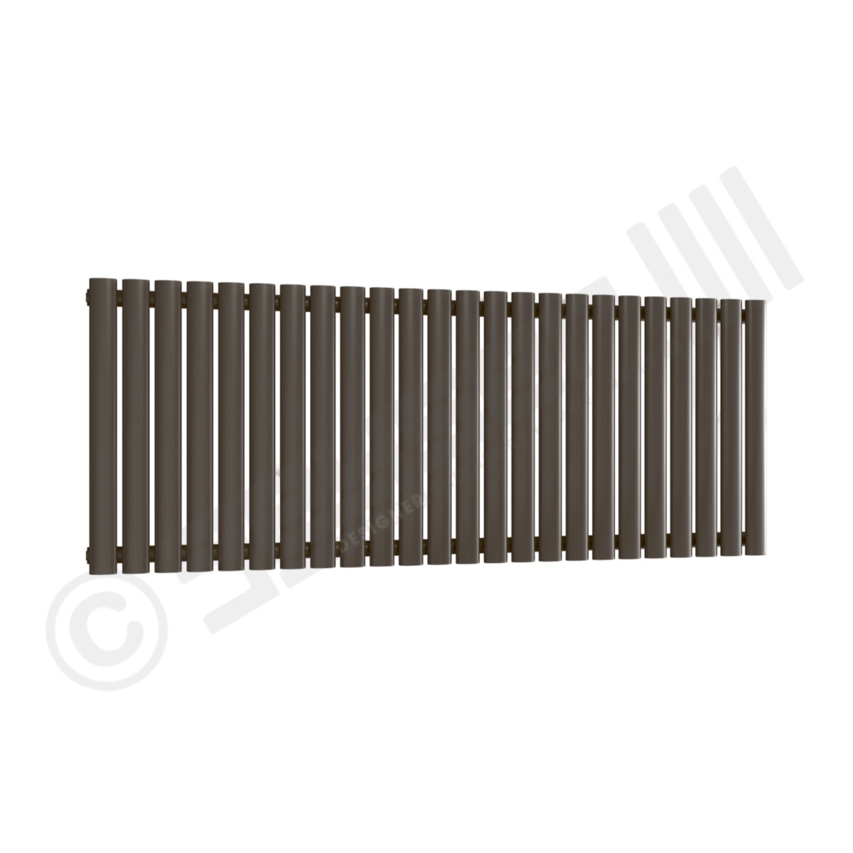 Chelsea Special Single Panel Horizontal Radiator 550mm x 1416mm in Grey Brown RAL 8019