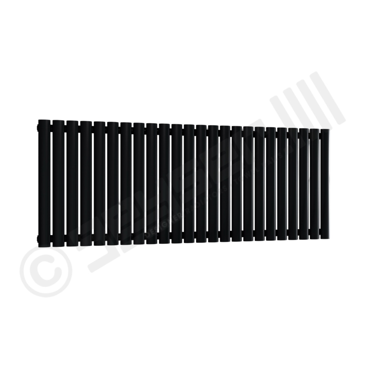 Chelsea Special Single Panel Horizontal Radiator 550mm x 1416mm in Jet Black RAL 9005
