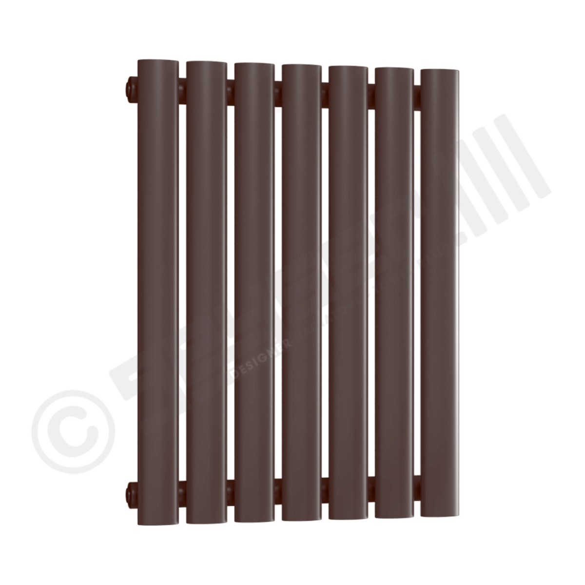 Chelsea Special Single Panel Horizontal Radiator 550mm x 413mm in Chocolate Brown RAL 8017