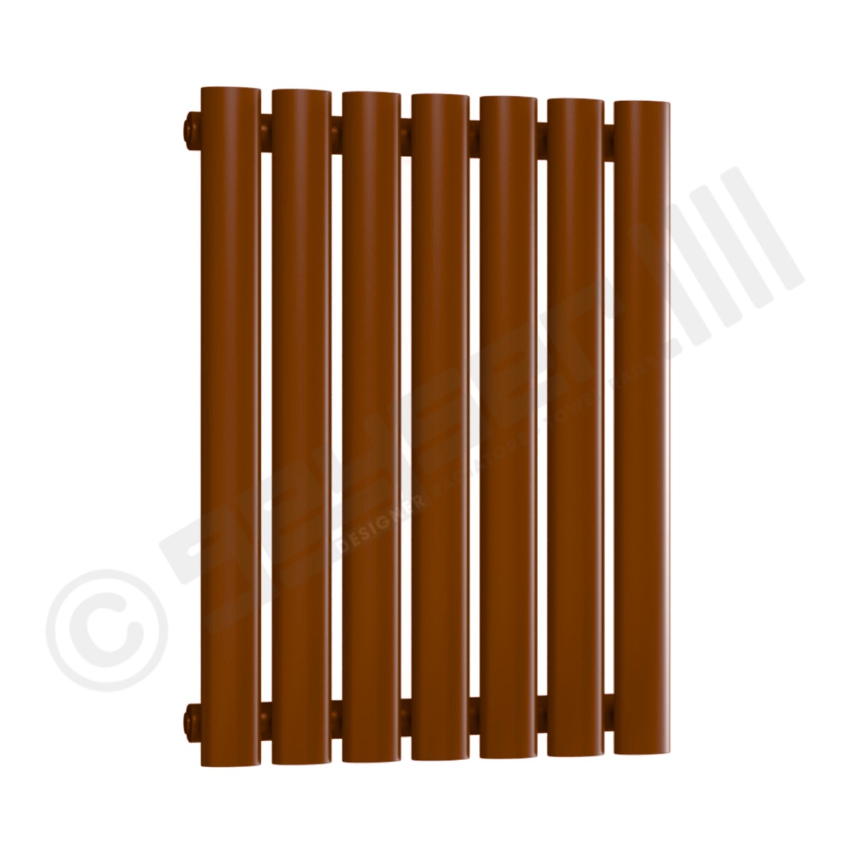 Chelsea Special Single Panel Horizontal Radiator 550mm x 413mm in Clay Brown RAL 8003