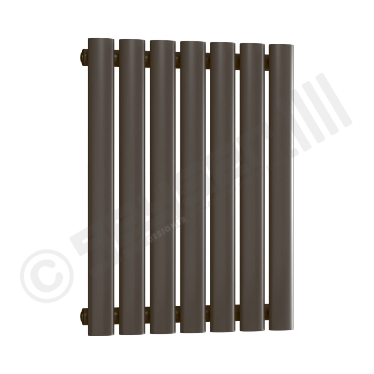 Chelsea Special Single Panel Horizontal Radiator 550mm x 413mm in Grey Brown RAL 8019