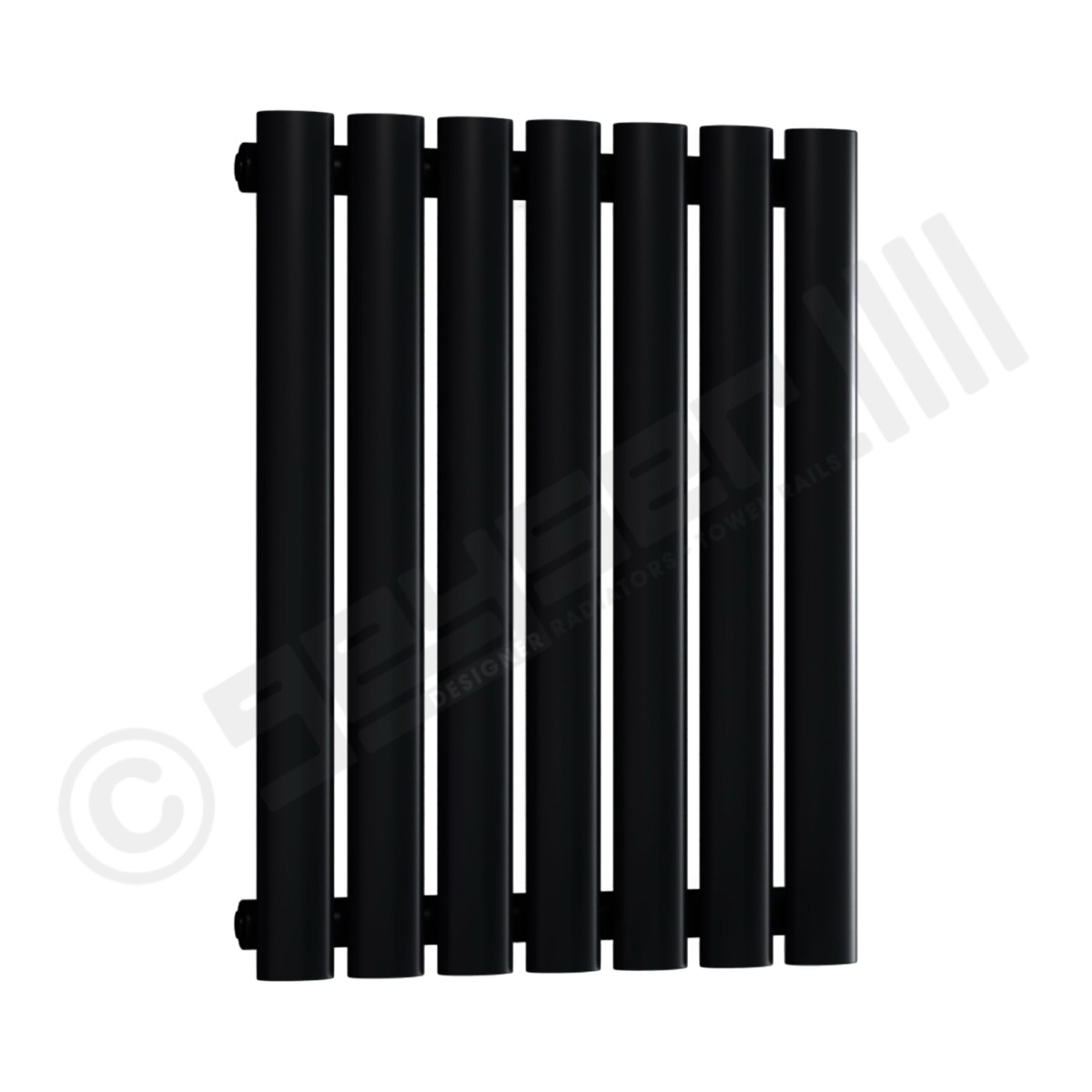 Chelsea Special Single Panel Horizontal Radiator 550mm x 413mm in Jet Black RAL 9005