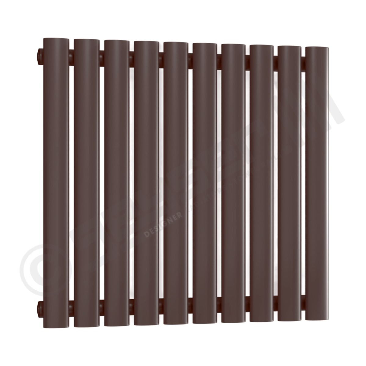 Chelsea Special Single Panel Horizontal Radiator 550mm x 590mm in Chocolate Brown RAL 8017