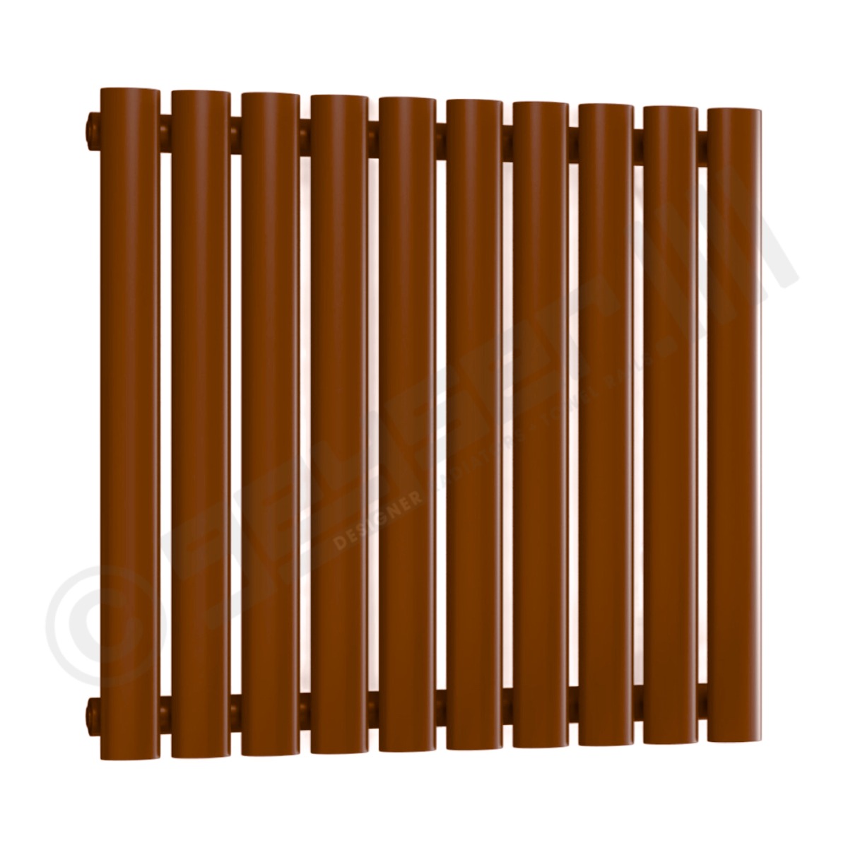 Chelsea Special Single Panel Horizontal Radiator 550mm x 590mm in Clay Brown RAL 8003